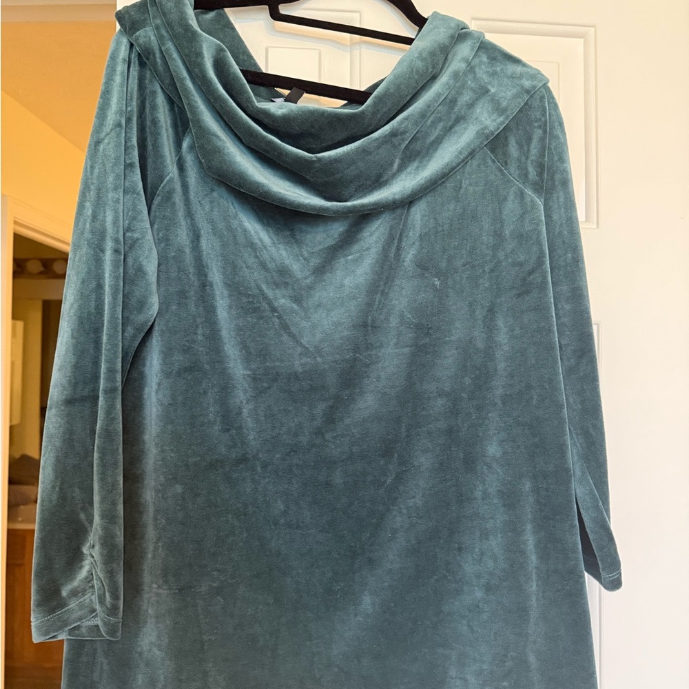 Hunter Green Women's Cowl Neck Sweater